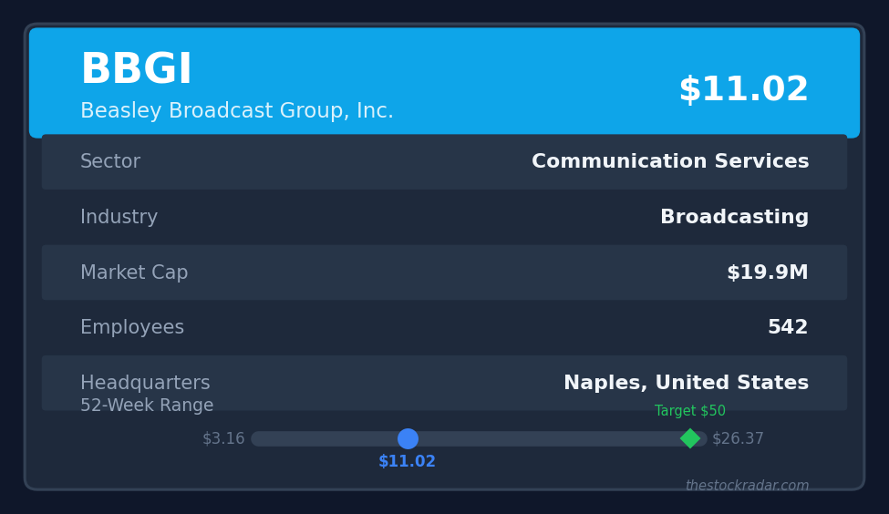 BBGI Company Profile Snapshot